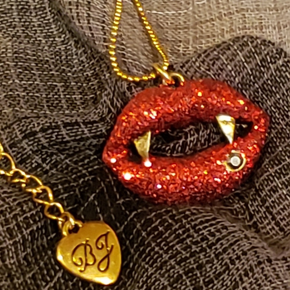 Betsey Johnson Bite Me Necklace